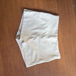 White Satin Mini Skirt